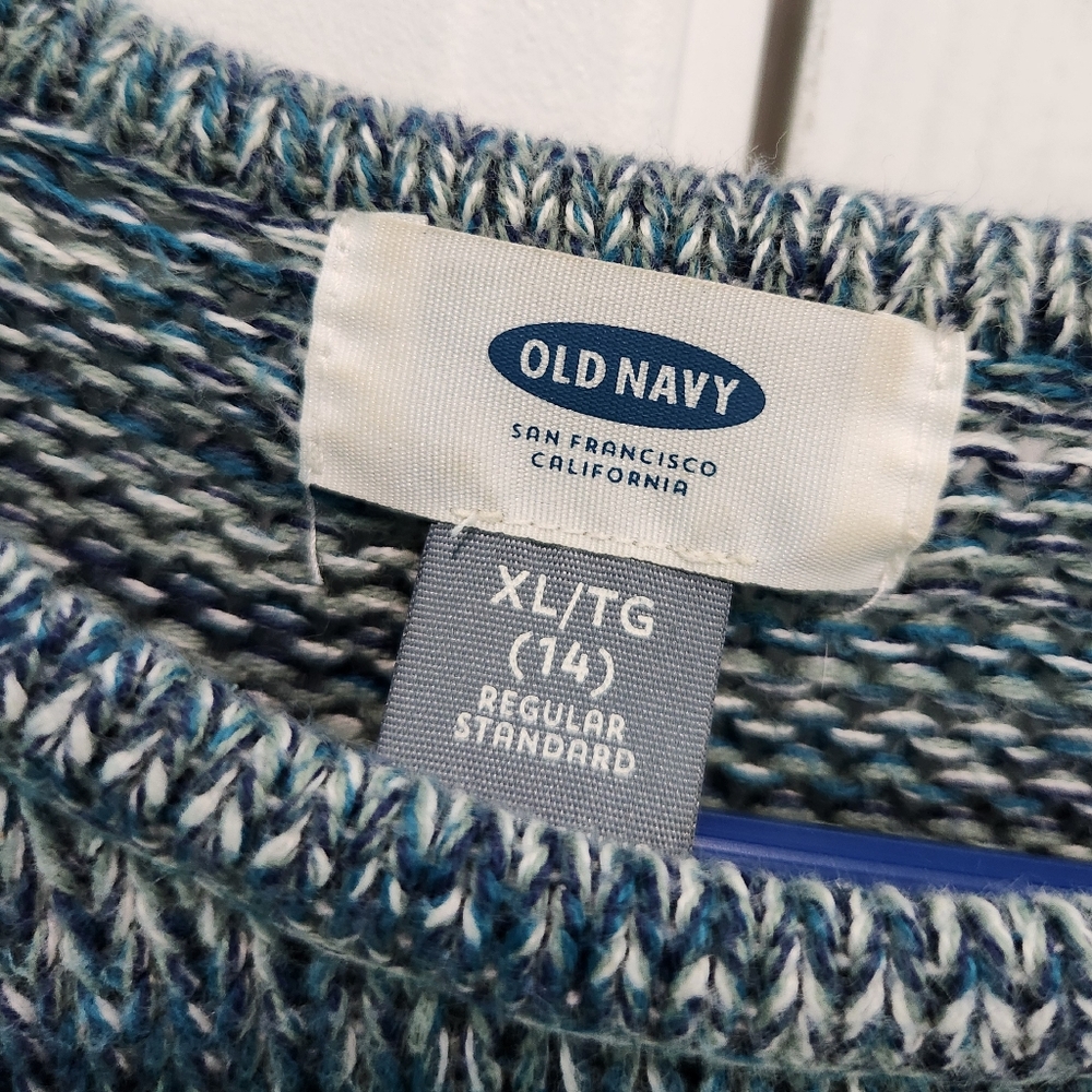 Old Navy Blue Marled Women's Sweater - Picture 2 of 3
